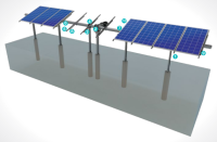 Concrete Embedded Steel Single Axis Solar Tracking System